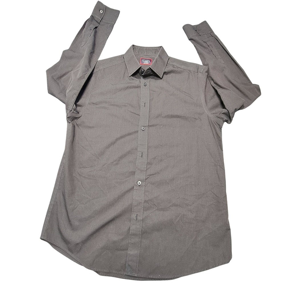 UNTUCKit Black Stone WF Slim Fit Wrinkle Free Shirt Mens Medium 31360